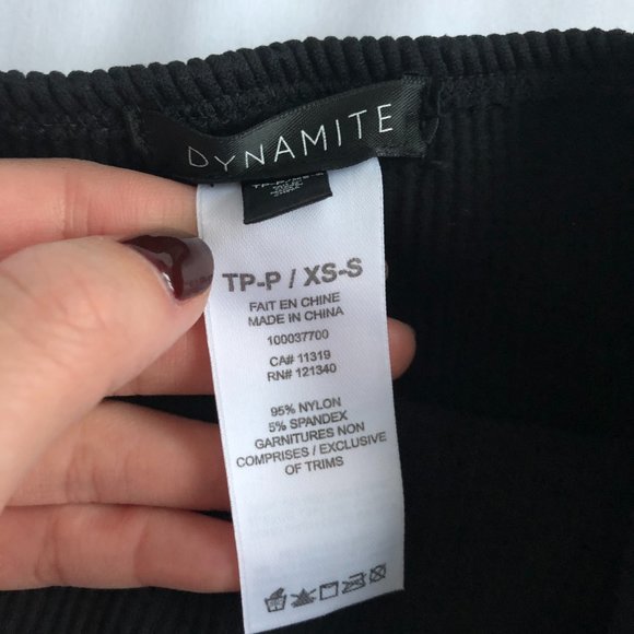 Dynamite Ribbed Tube Top - Picture 3 of 4